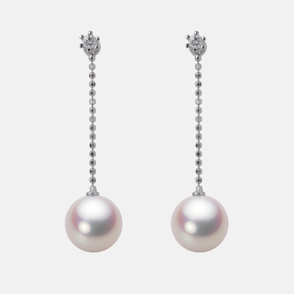 8.5mmアコヤ真珠ピアス（ホワイトピンク・ロゼ）