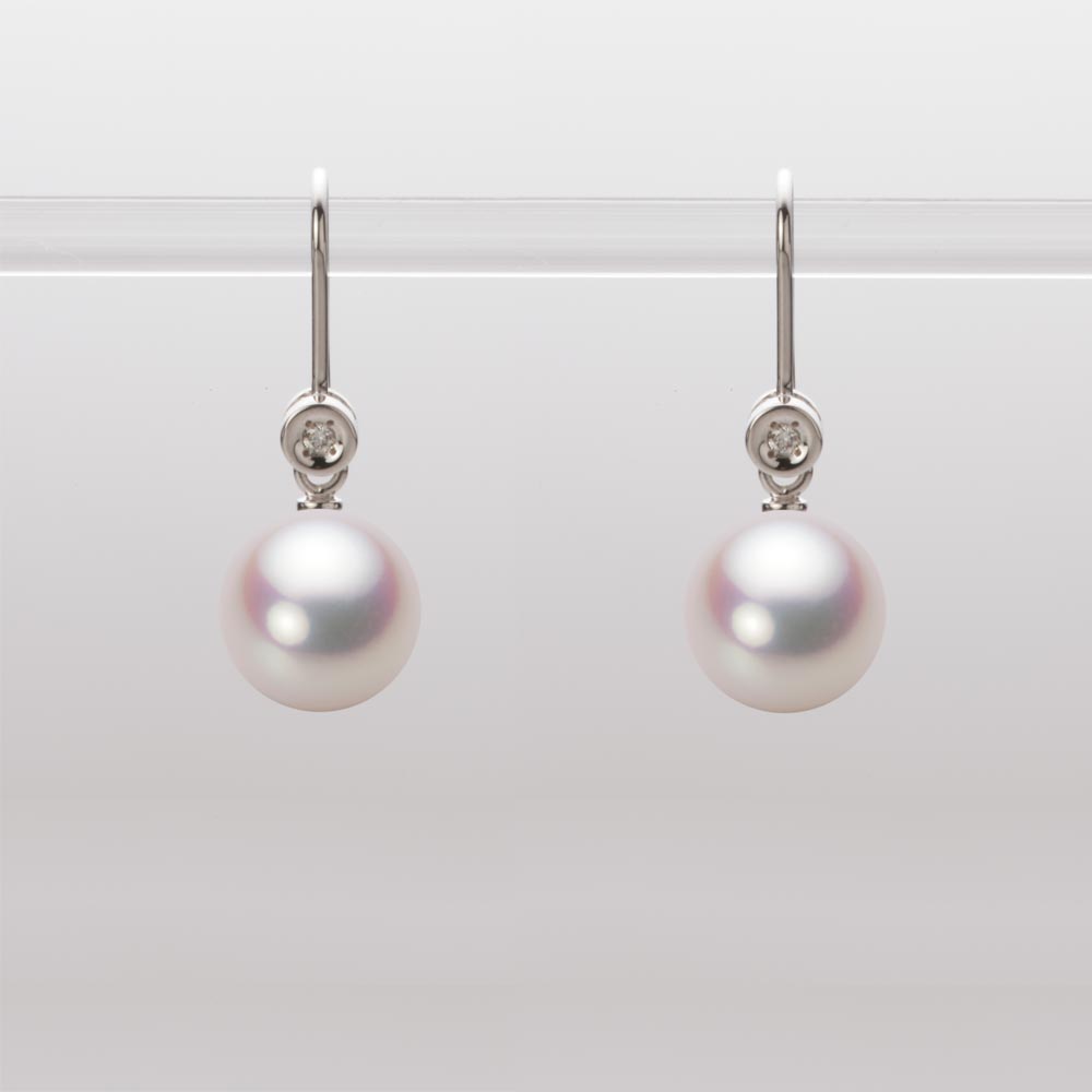 8.5mmアコヤ真珠ピアス（ホワイトピンク・ロゼ）
