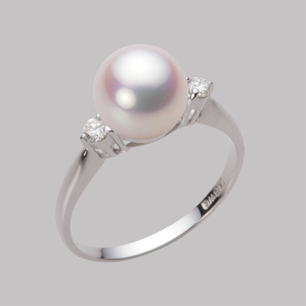 8.5mmアコヤ真珠リング（ホワイトピンク・ロゼ）