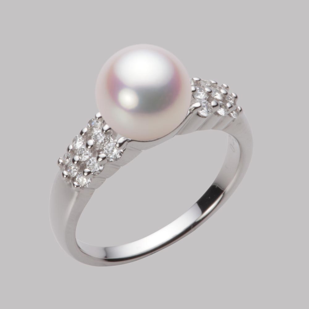 8.5mmアコヤ真珠リング（ホワイトピンク・ロゼ）