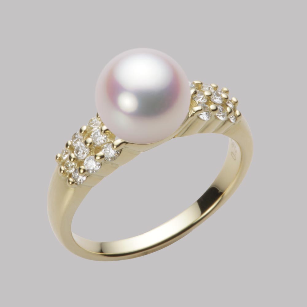 8.5mmアコヤ真珠リング（ホワイトピンク・ロゼ）
