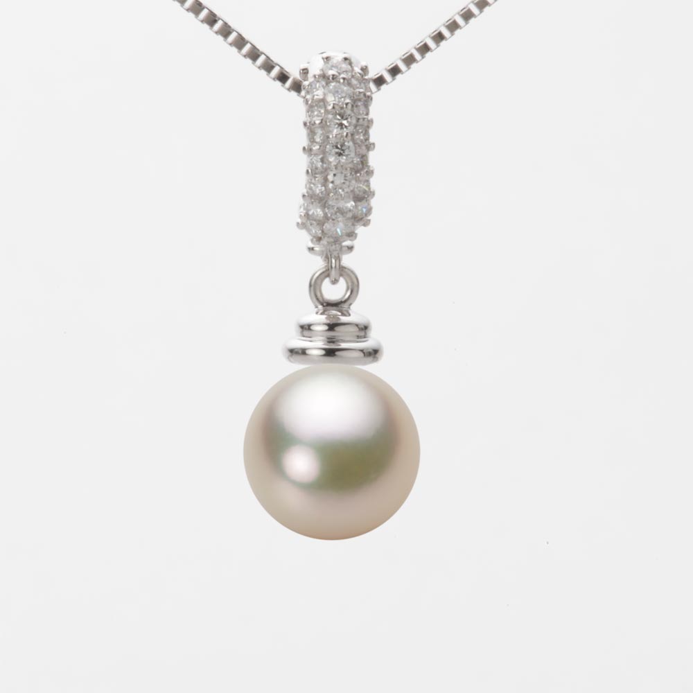 8.5mmアコヤ真珠ペンダント（シャンパンゴールド）