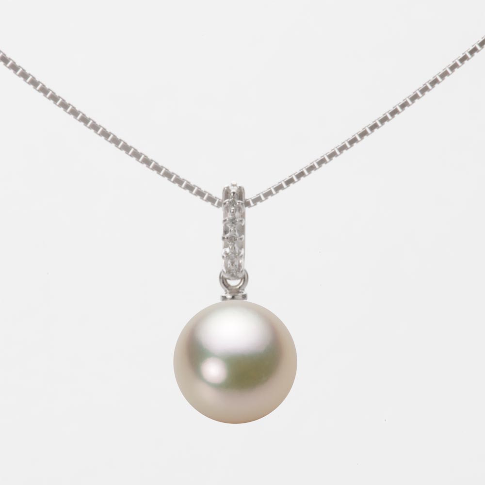 8.5mmアコヤ真珠ペンダント（シャンパンゴールド）