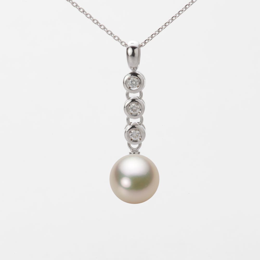 8.5mmアコヤ真珠ペンダント（シャンパンゴールド）