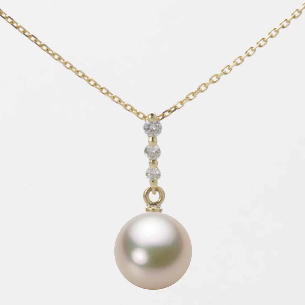 8.5mmアコヤ真珠ペンダント（シャンパンゴールド）