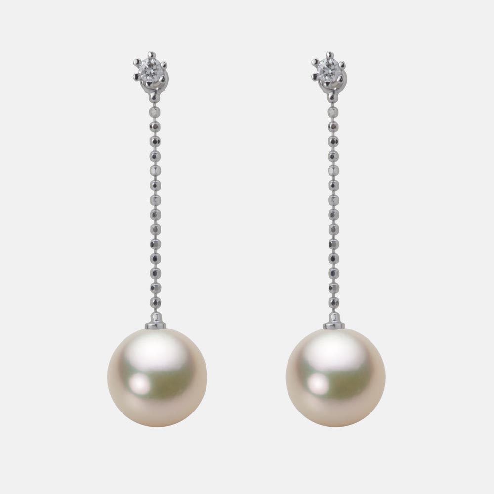 8.5mmアコヤ真珠ピアス（シャンパンゴールド）