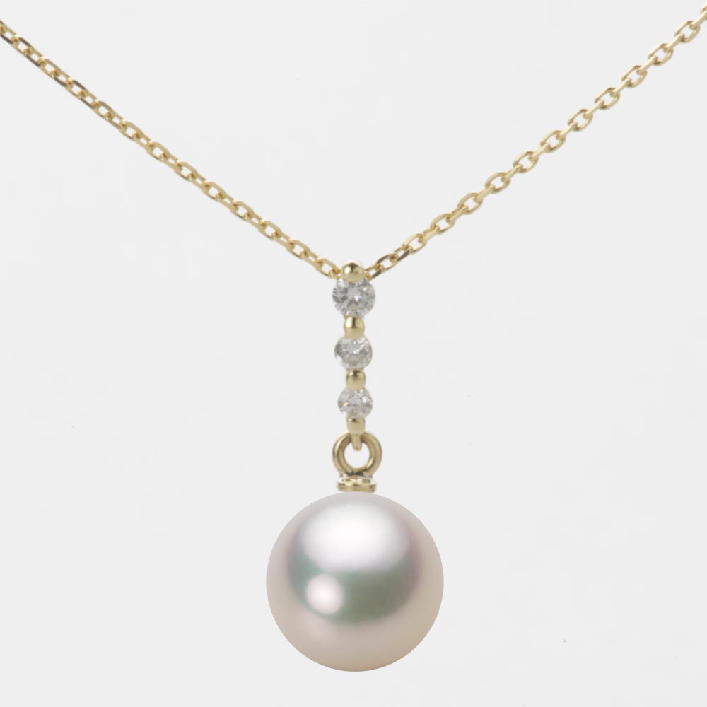 8.5mmアコヤ真珠ペンダント（シャンパンホワイト）