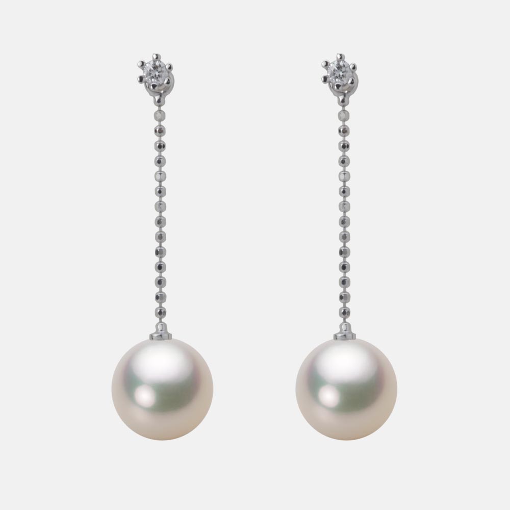 8.5mmアコヤ真珠ピアス（シャンパンホワイト）