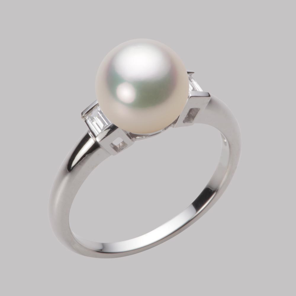 8.5mmアコヤ真珠リング（シャンパンホワイト）