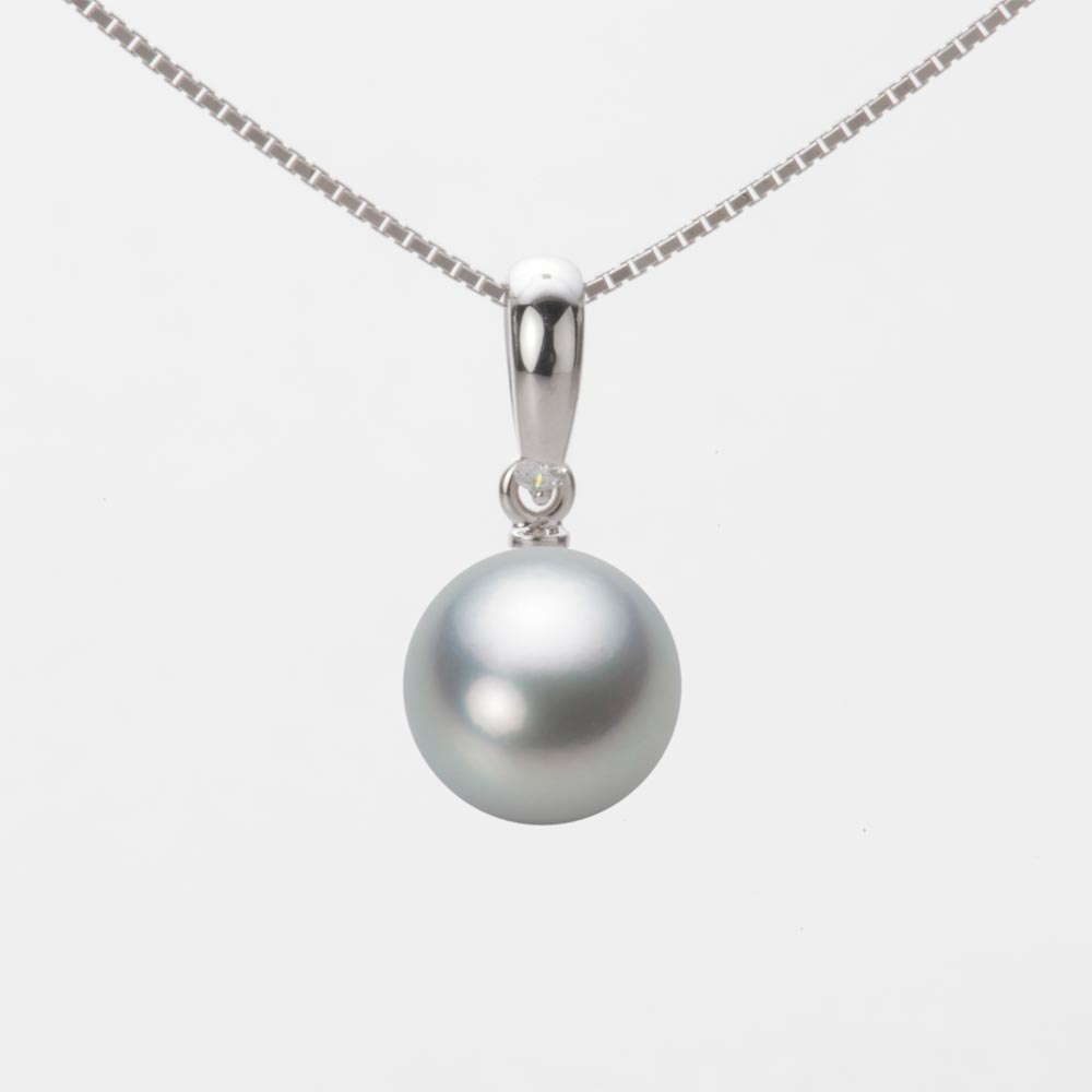 8.5mmアコヤ真珠ペンダント（シルバーグレー）