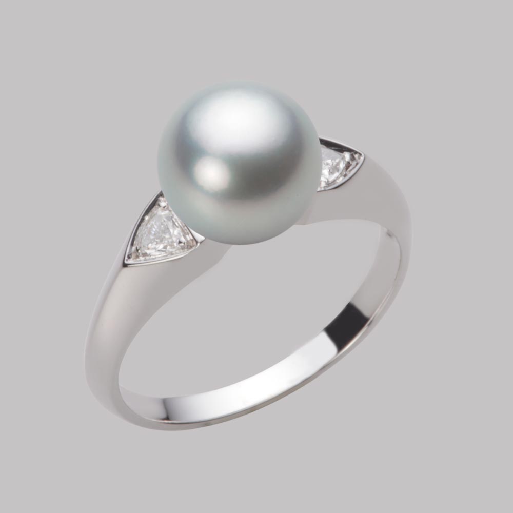 8.5mmアコヤ真珠リング（シルバーグレー）
