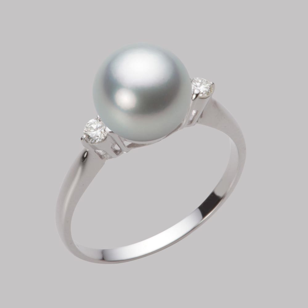 8.5mmアコヤ真珠リング（シルバーグレー）