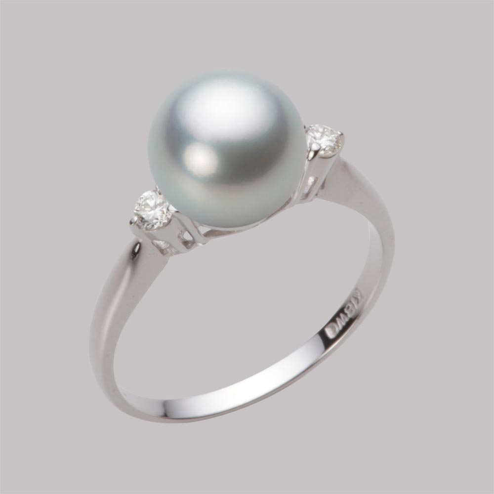 8.5mmアコヤ真珠リング（シルバーグレー）