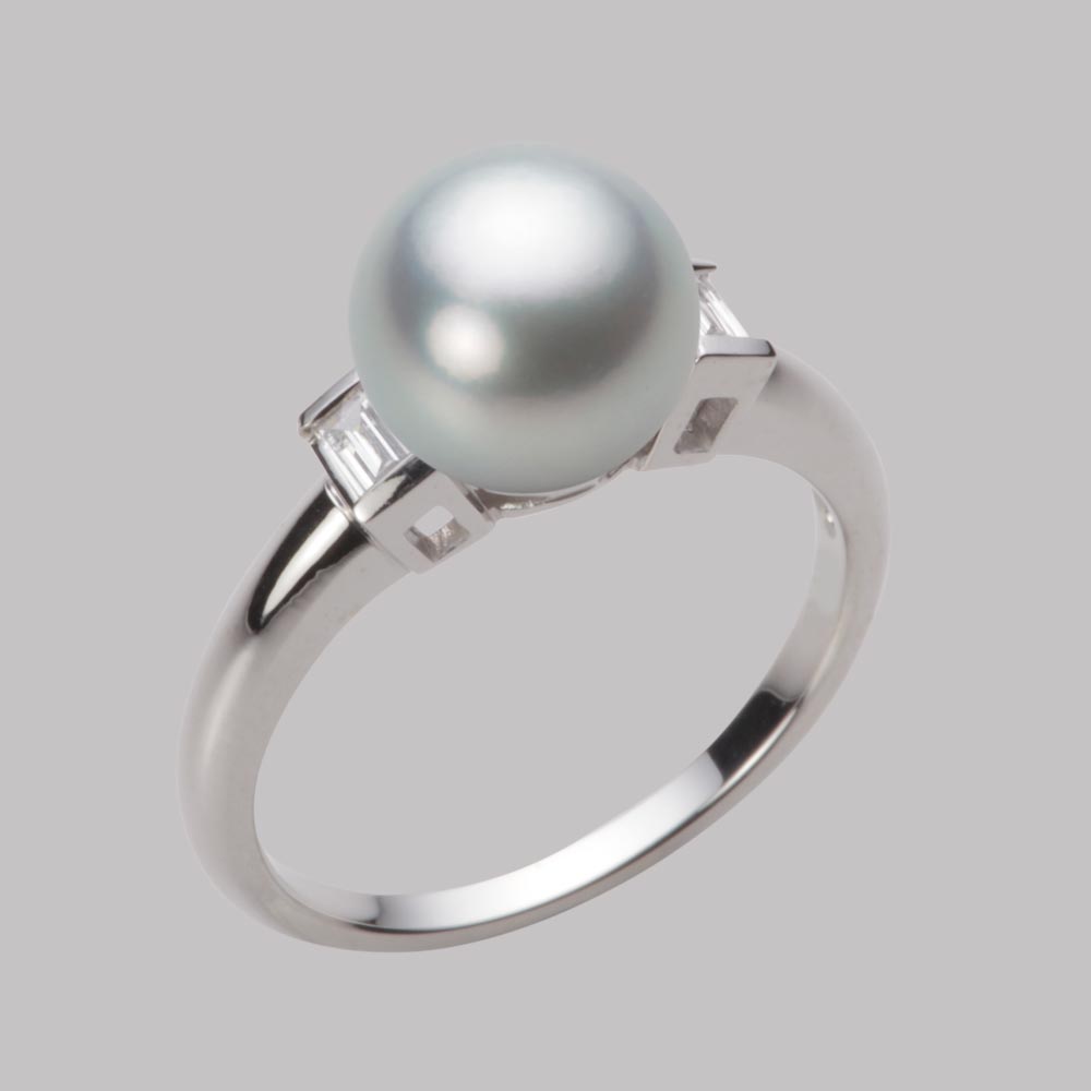 8.5mmアコヤ真珠リング（シルバーグレー）