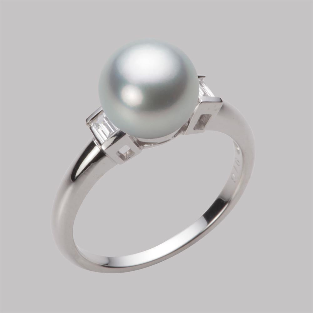 8.5mmアコヤ真珠リング（シルバーグレー）