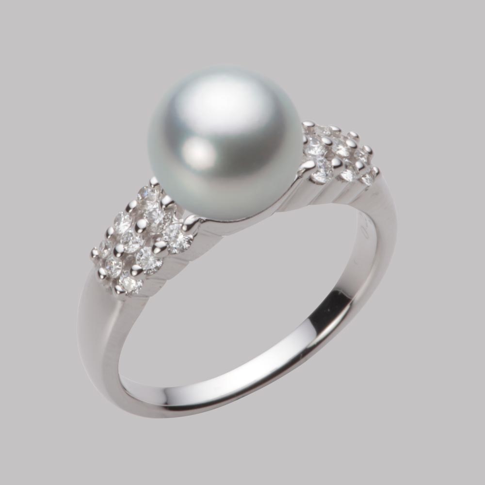 8.5mmアコヤ真珠リング（シルバーグレー）
