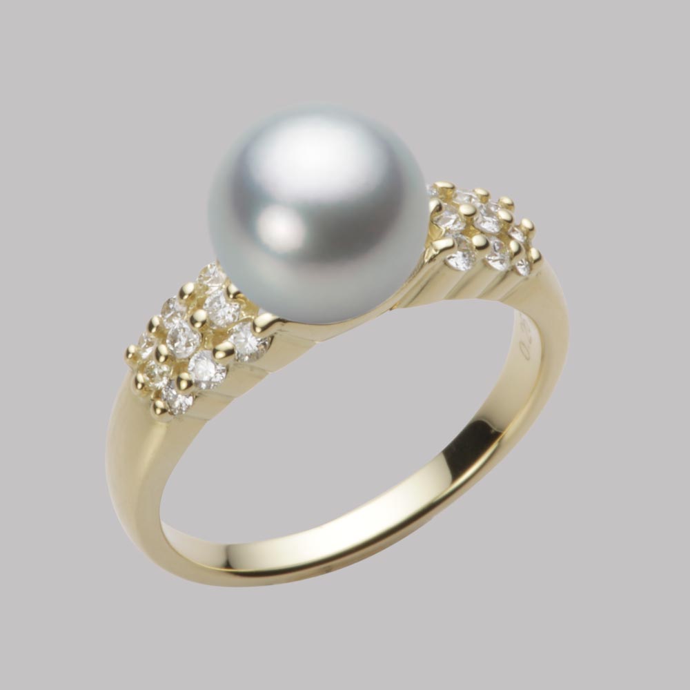 8.5mmアコヤ真珠リング（シルバーグレー）