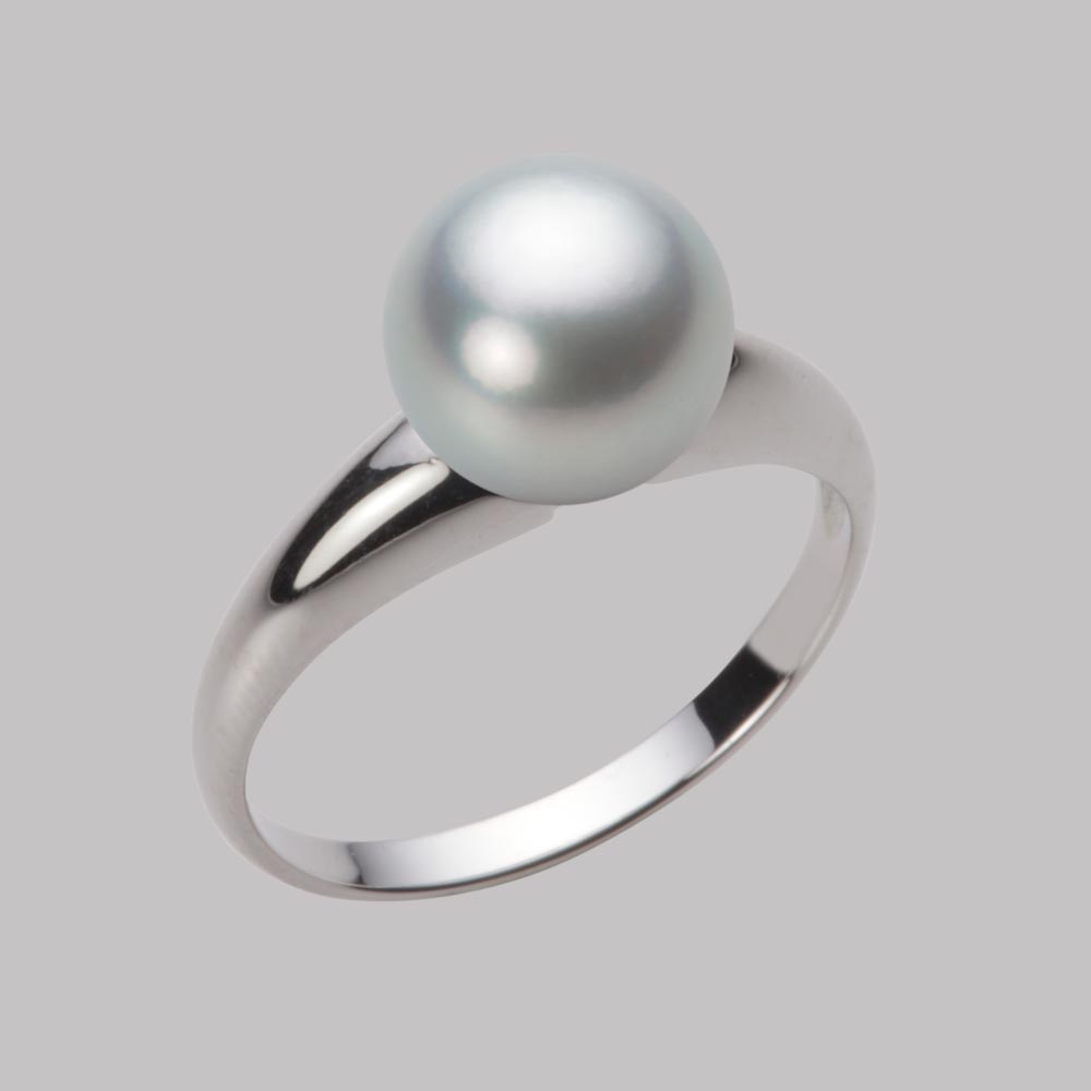 8.5mmアコヤ真珠リング（シルバーグレー）