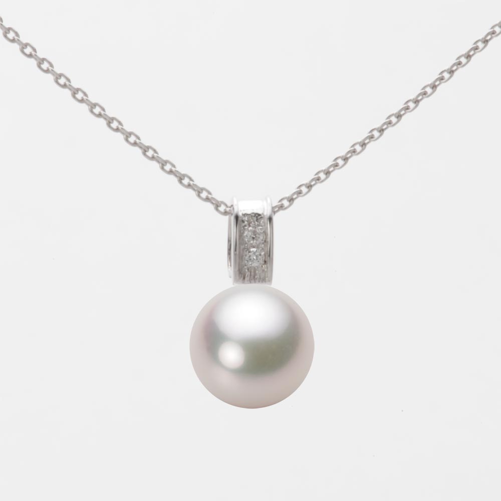 8.5mmアコヤ真珠ペンダント（ホワイトピンク・マリン）