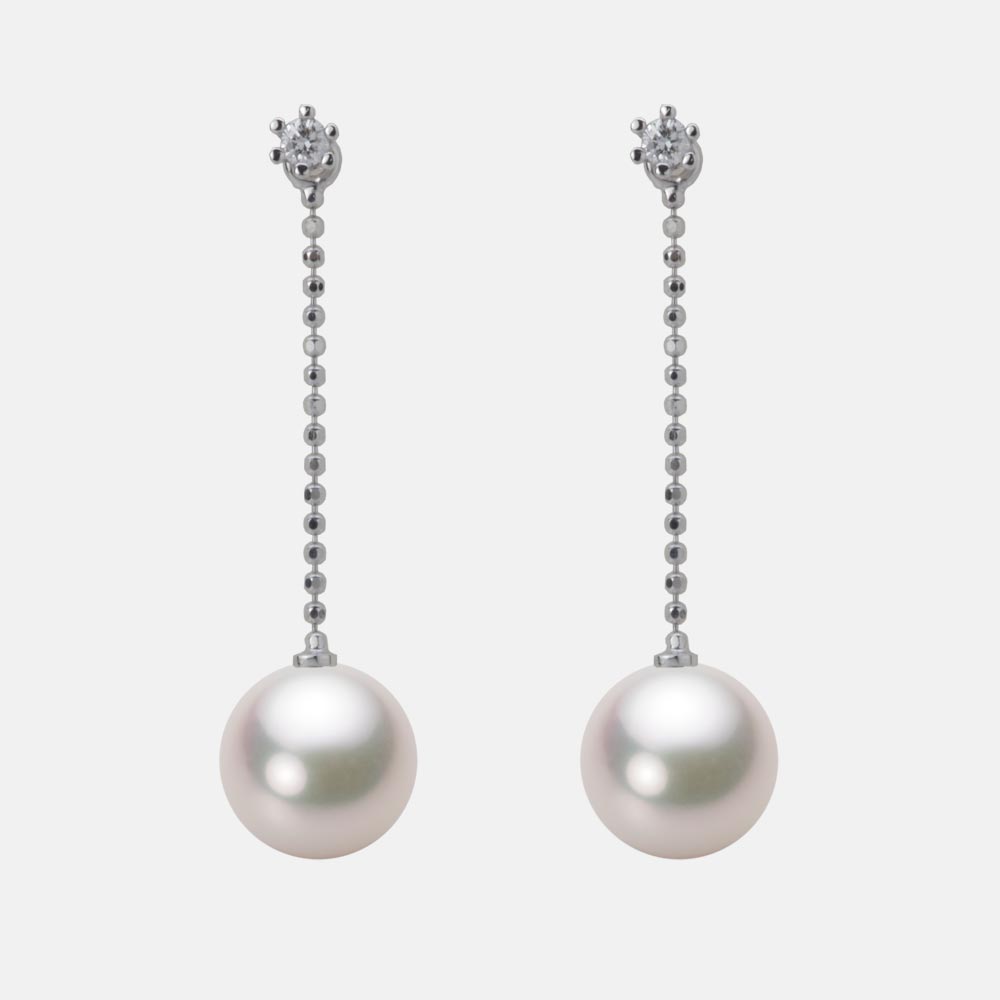 8.5mmアコヤ真珠ピアス（ホワイトピンク・マリン）