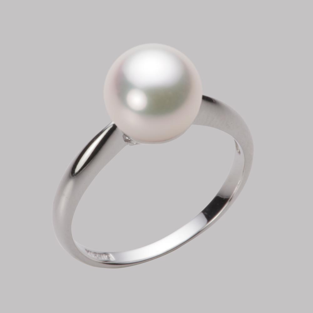 8.5mmアコヤ真珠リング（ホワイトピンク・マリン）