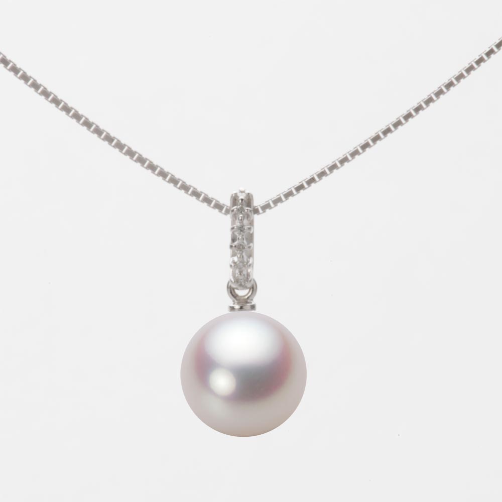 8.5mmアコヤ真珠ペンダント（ホワイトピンク・ロゼ）