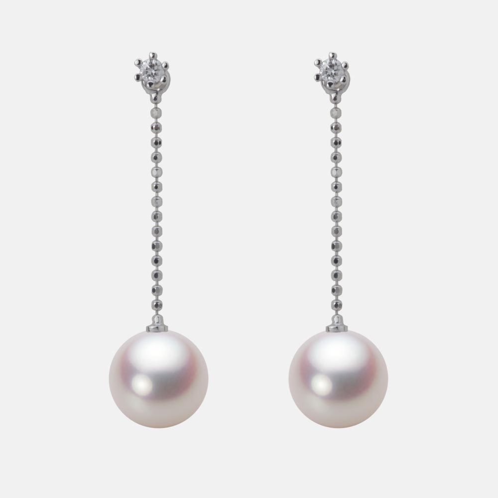 8.5mmアコヤ真珠ピアス（ホワイトピンク・ロゼ）