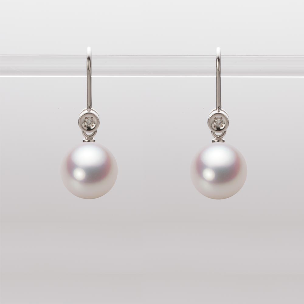 8.5mmアコヤ真珠ピアス（ホワイトピンク・ロゼ）