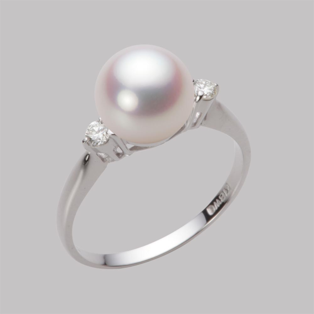 8.5mmアコヤ真珠リング（ホワイトピンク・ロゼ）