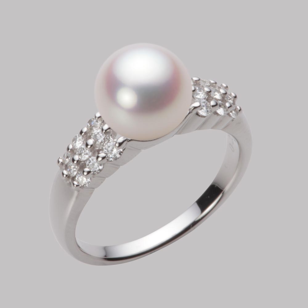 8.5mmアコヤ真珠リング（ホワイトピンク・ロゼ）