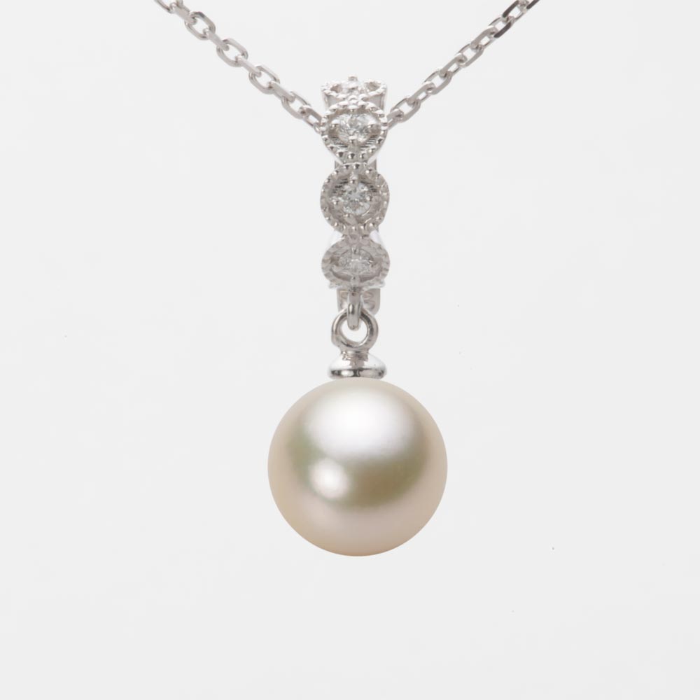 8.5mmアコヤ真珠ペンダント（シャンパンゴールド）