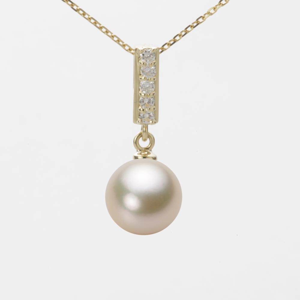 8.5mmアコヤ真珠ペンダント（シャンパンゴールド）