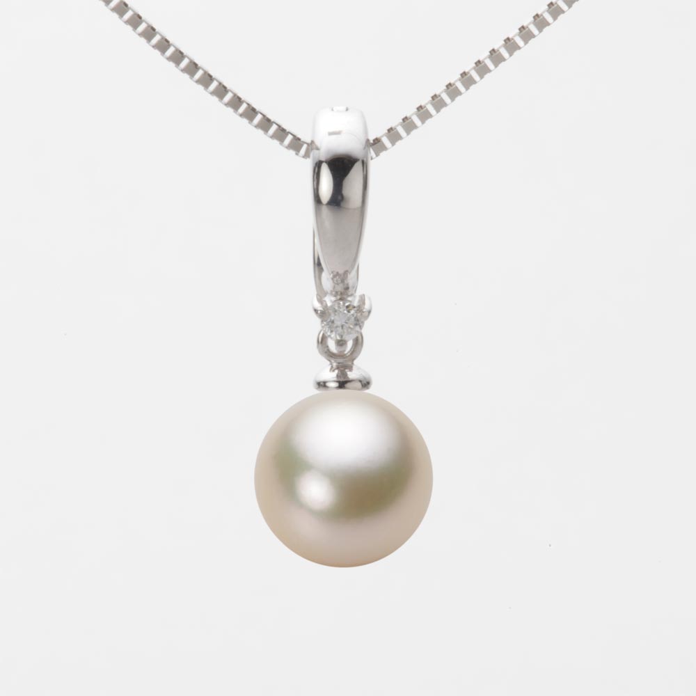 8.5mmアコヤ真珠ペンダント（シャンパンゴールド）