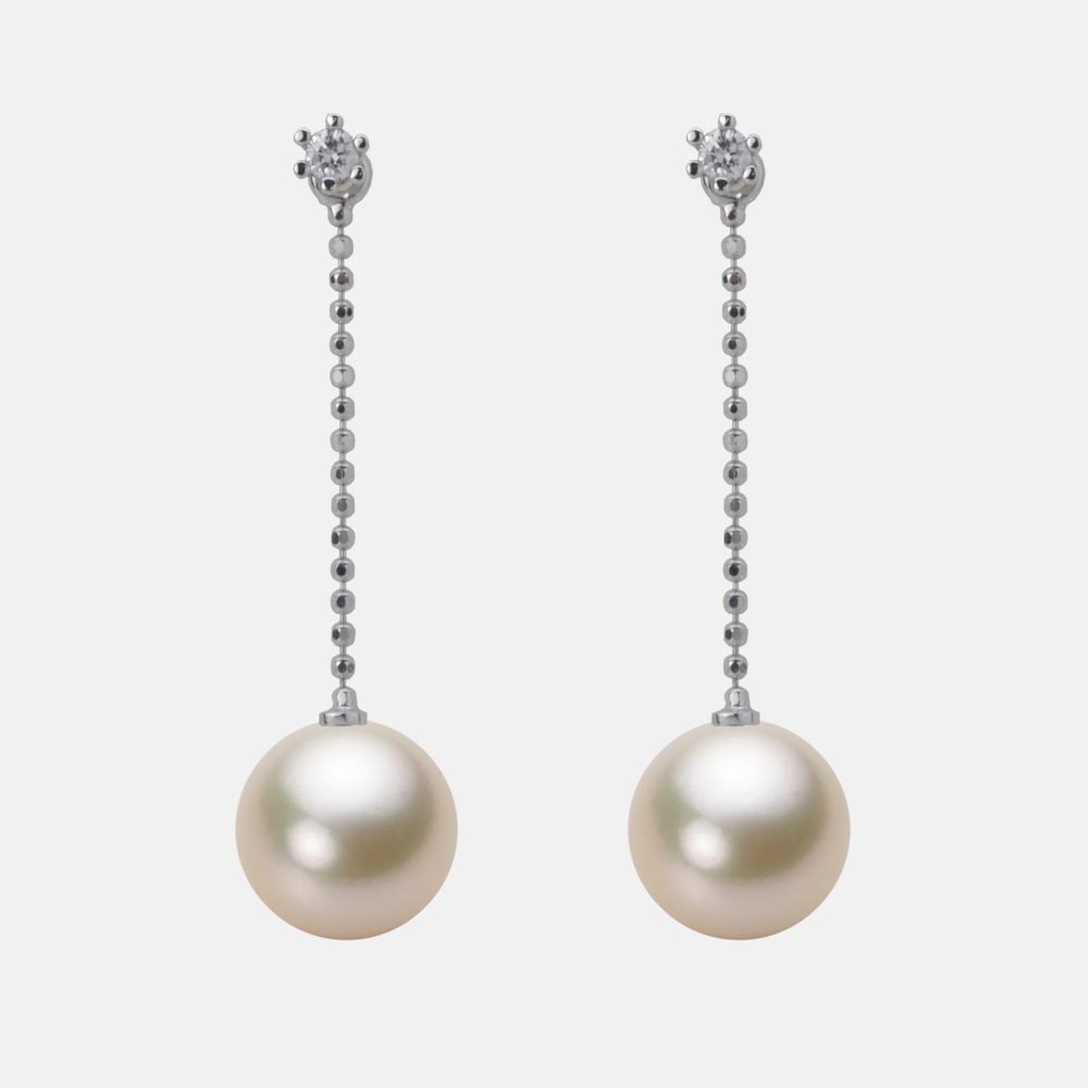 8.5mmアコヤ真珠ピアス（シャンパンゴールド）