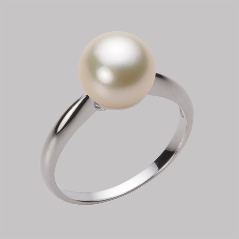 8.5mmアコヤ真珠リング（シャンパンゴールド）