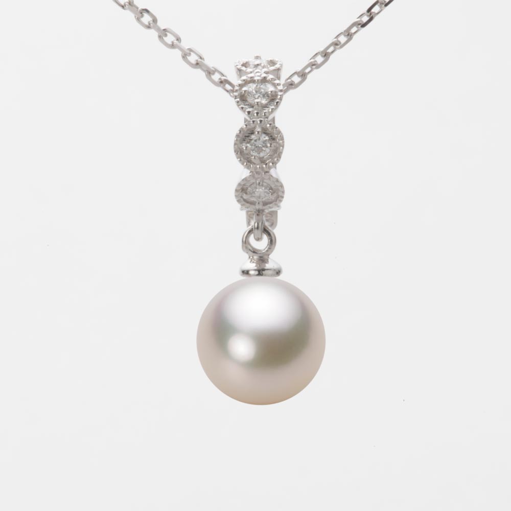 8.5mmアコヤ真珠ペンダント（シャンパンホワイト）