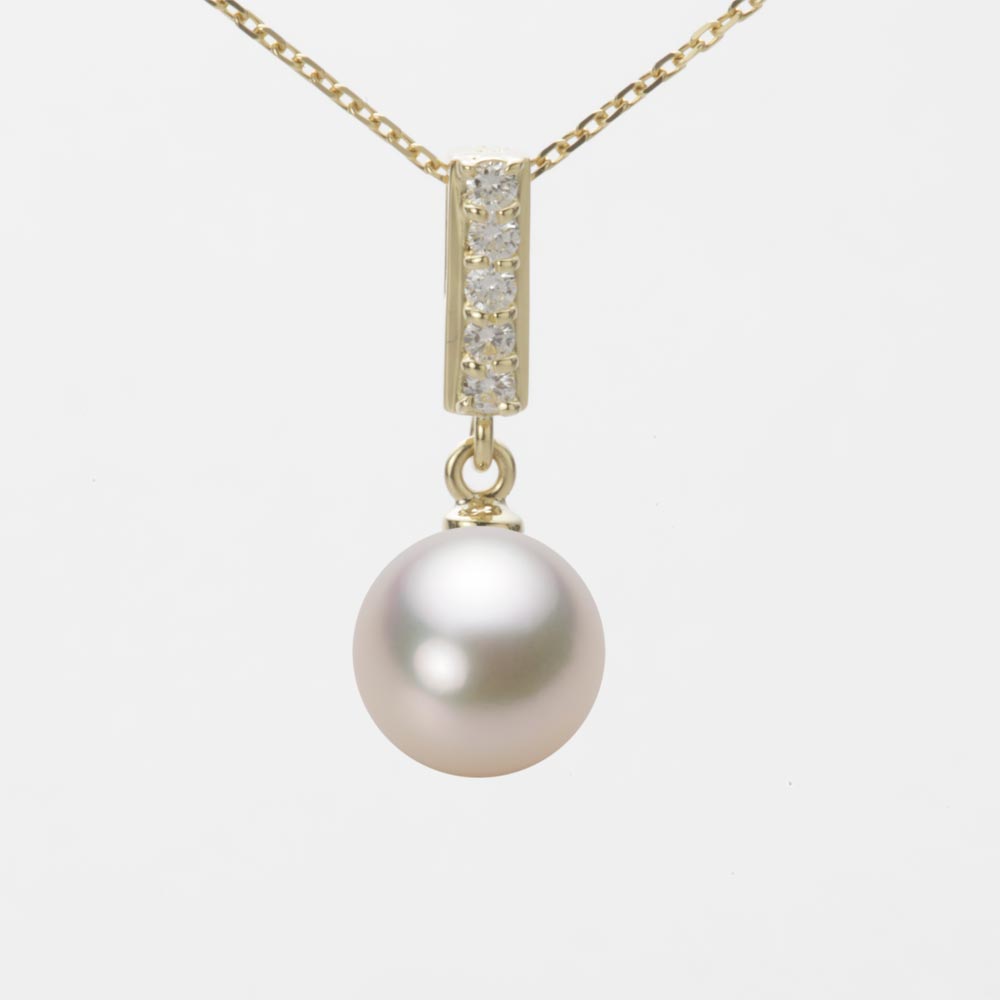 8.5mmアコヤ真珠ペンダント（シャンパンホワイト）