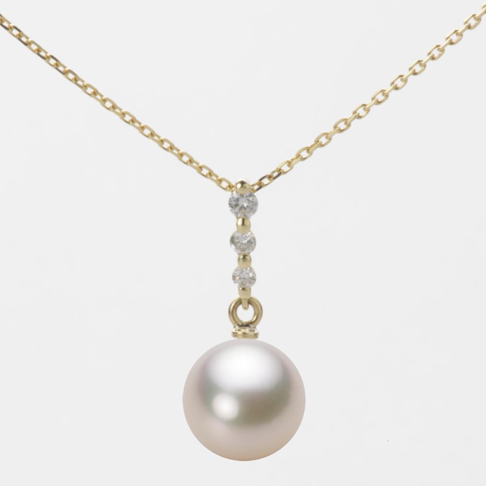 8.5mmアコヤ真珠ペンダント（シャンパンホワイト）