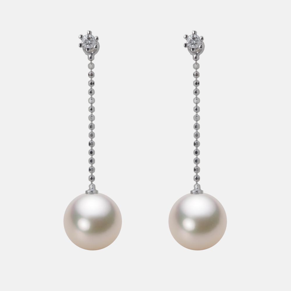 8.5mmアコヤ真珠ピアス（シャンパンホワイト）