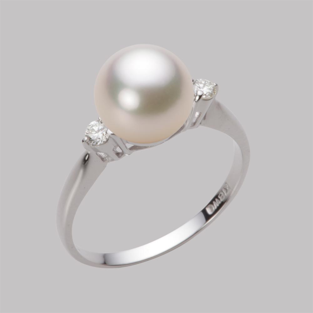 8.5mmアコヤ真珠リング（シャンパンホワイト）