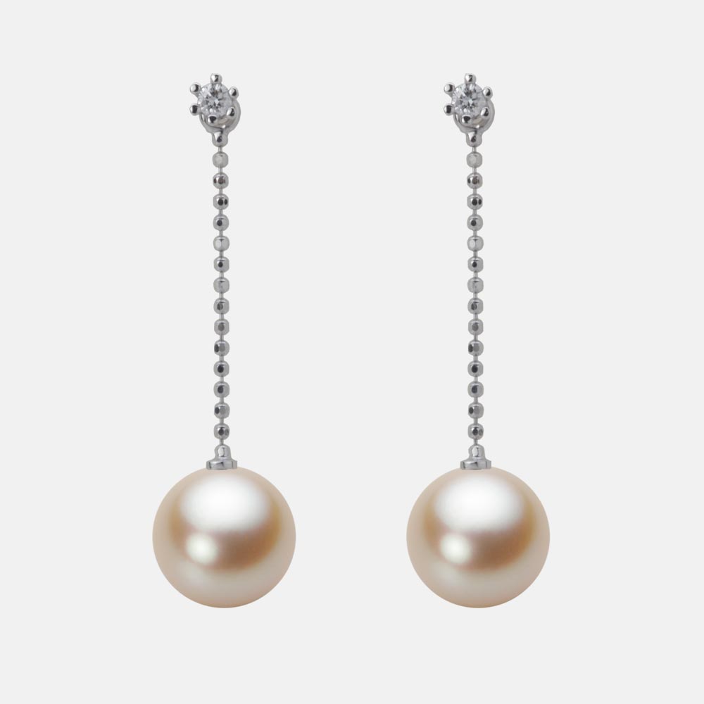 8.5mmアコヤ真珠ピアス（ナチュラルゴールド）