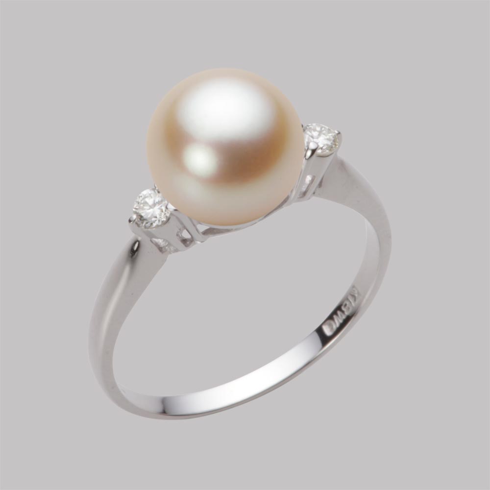 8.5mmアコヤ真珠リング（ナチュラルゴールド）