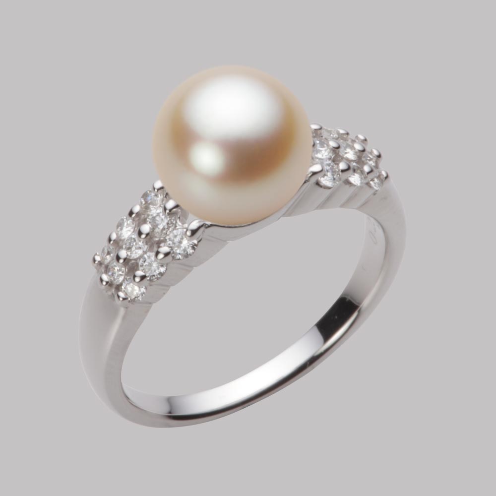 8.5mmアコヤ真珠リング（ナチュラルゴールド）