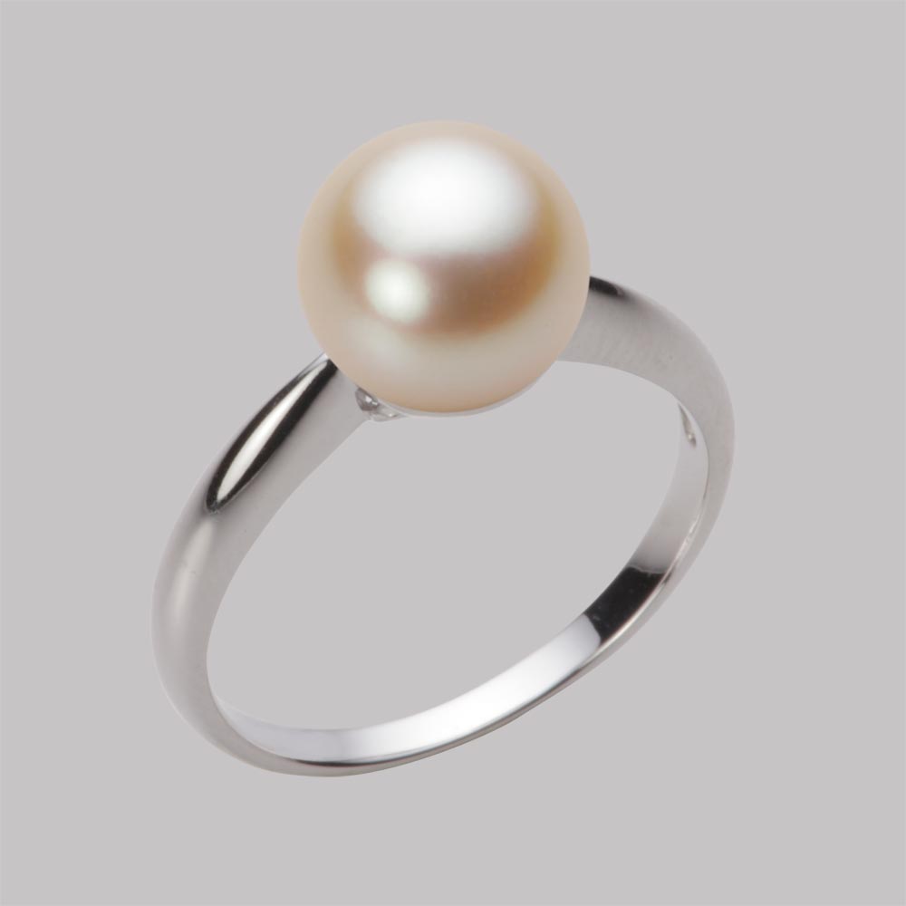 8.5mmアコヤ真珠リング（ナチュラルゴールド）