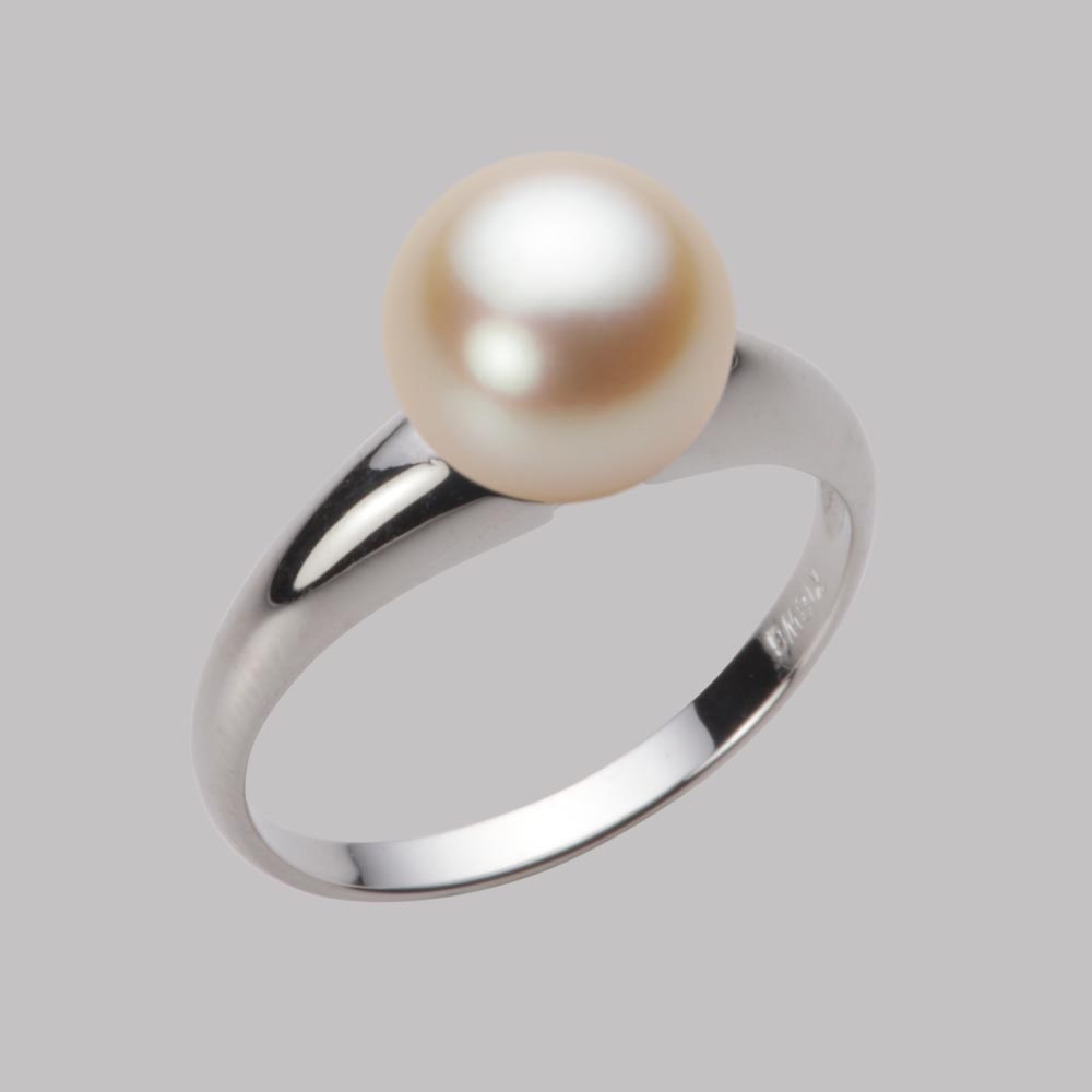 8.5mmアコヤ真珠リング（ナチュラルゴールド）