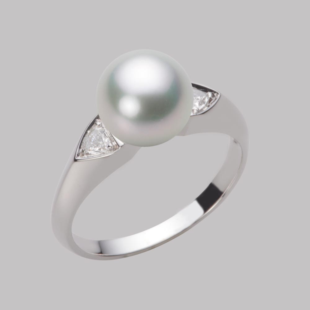 8.5mmアコヤ真珠リング（シルバーグレー）