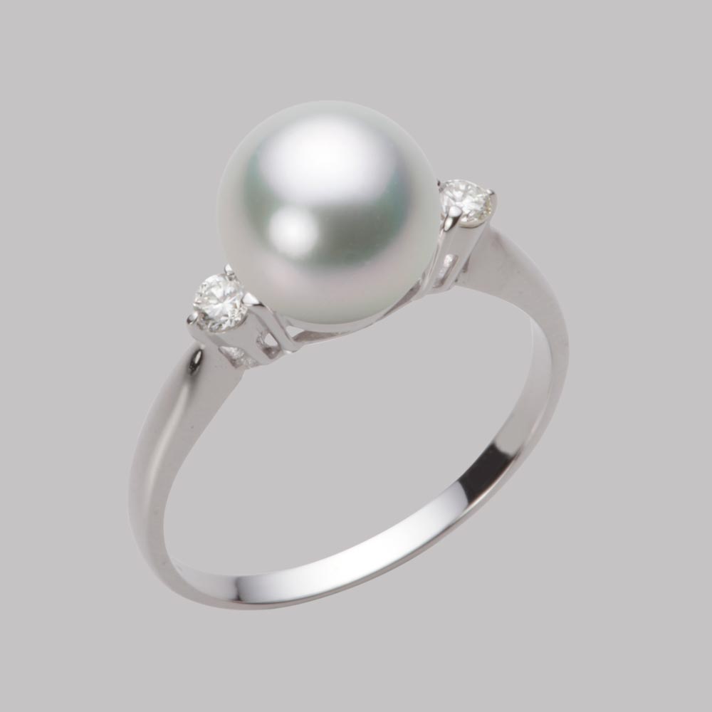8.5mmアコヤ真珠リング（シルバーグレー）