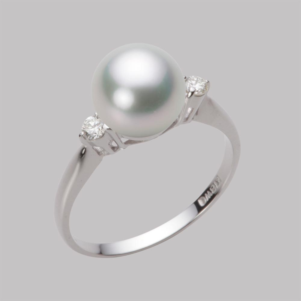 8.5mmアコヤ真珠リング（シルバーグレー）