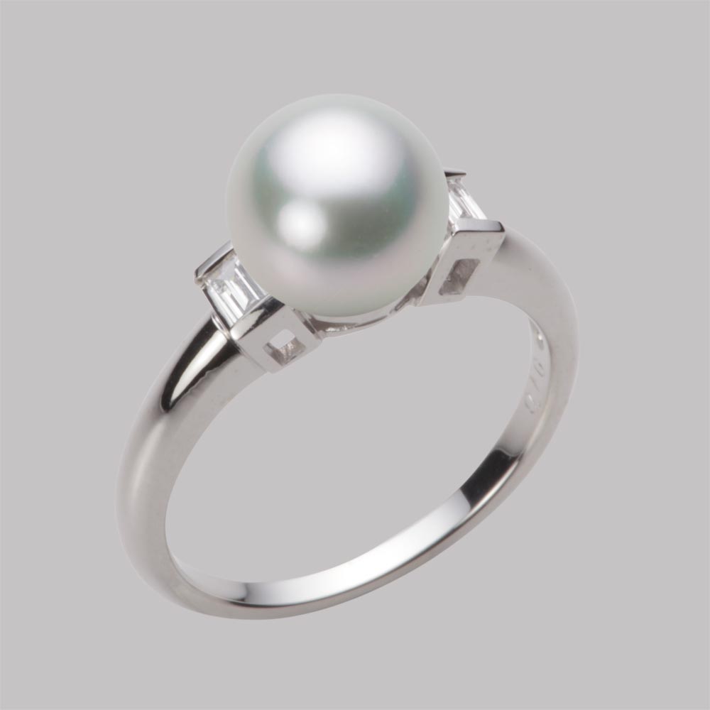8.5mmアコヤ真珠リング（シルバーグレー）