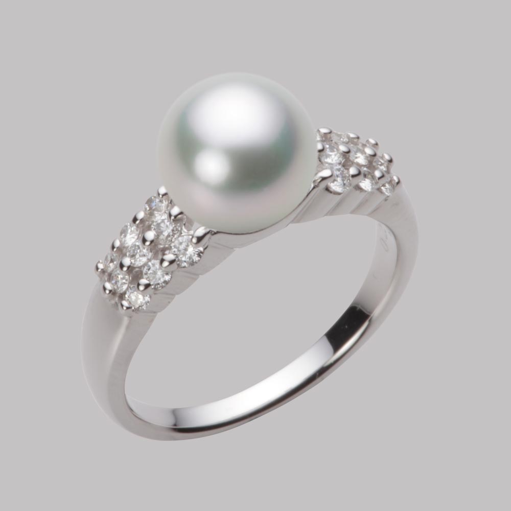 8.5mmアコヤ真珠リング（シルバーグレー）